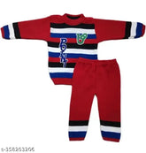 Wool stripe two-piece boys suit (3-4 years), Indian baby winter wear