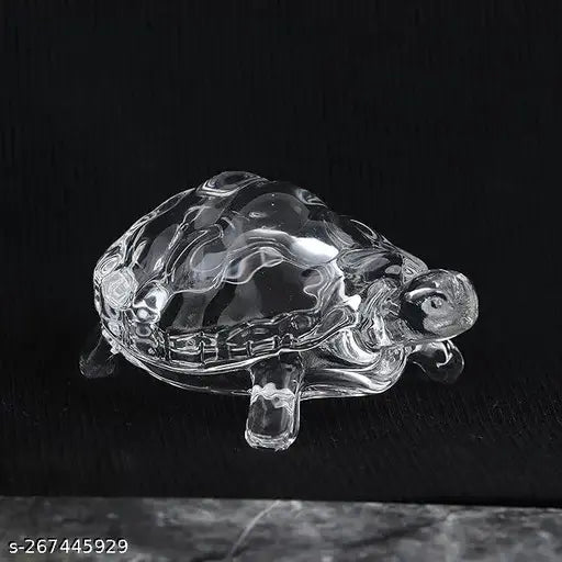 Original crystal turtle for career, luck & wealth, Vastu Feng Shui decor, 4.5cm x 4.5cm x 5cm, India origin