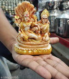 Graceful resin Laxmi Narayan idols, 4.5cm each, handmade by skilled artisans, Indian spiritual symbol for wealth, prosperity, and protection