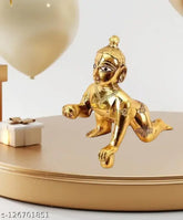 Metal Krishna Idol: Laddu Gopal Big Saez Medal, ideal for Janmashtami offerings