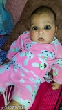Woolen newborn winter dress set, long sleeves, printed net pattern, 0-3M, Indian origin