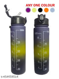Multicolor Scepto water bottle - motivational, time-marker, removable strainer for fitness & outdoor activities, leakproof & BPA free