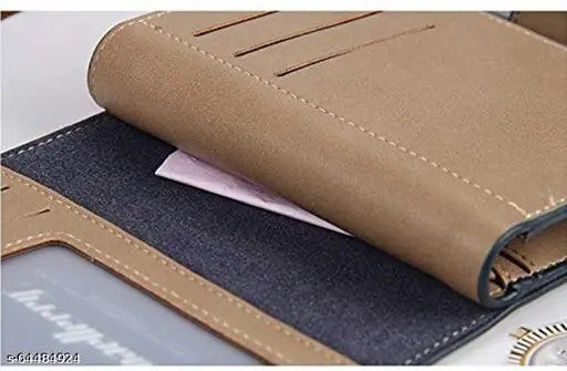 Brown genuine leather wallet with 10 credit card slots and coin compartment, perfect for everyday use