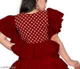 Net stitched kids gown, solid color with short sleeves. Perfect for Indian festivals and celebrations. Available sizes from 5-16 years