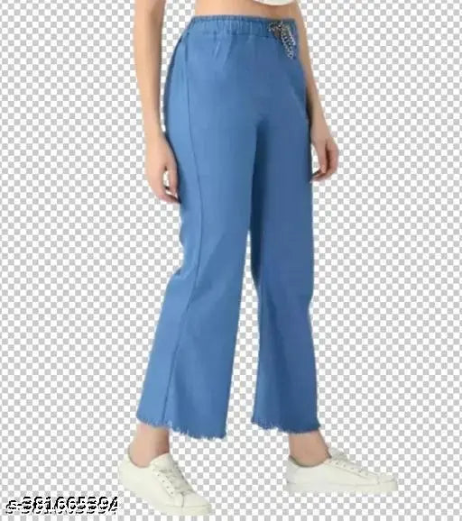 Denim tie-ups net skirt, PLAZO fashion for women in sizes 28-36, Indian made