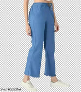 Denim tie-ups net skirt, PLAZO fashion for women in sizes 28-36, Indian made