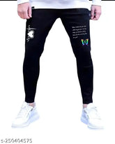 Men's black printed funky jeans, high-quality denim, versatile style and fit