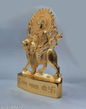 Gold-plated brass Sai Collection Durga Idol (5 inch), perfect for Temple and Home Decor during Navratri pooja or gifting, showcasing intricate detailing