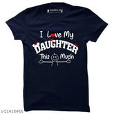 Rainbowtees men's cotton t-shirt with "I Love My Daughter" print, short sleeves in vibrant colors
