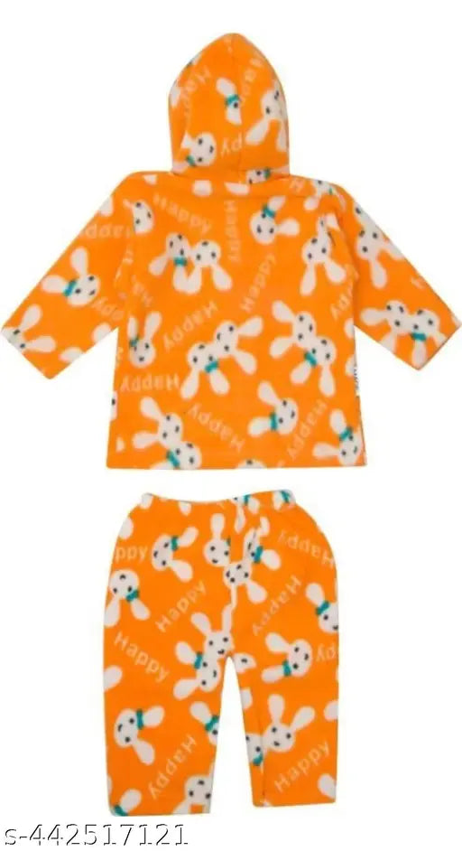 Wool Kids Winter wear Hoodie & Pajama Combo Set (3 pack) - Printed long sleeve design for chilly nights