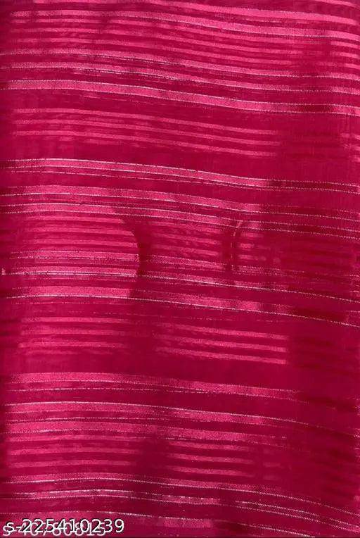 Georgette saree with velvet-velletless blouse, zari woven pattern, free size, India