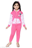 Floral print wool tracksuit jacket top and jogger trousers set, suitable for kids aged 1-2 years, casual wear, sports, or leisure
