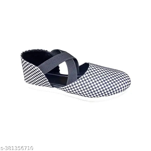 Grey synthetic material women's Ballerinas shoe - contemporary design, comfortable walking, party wear, school or wedding footwear
