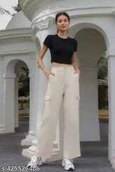 Solid cotton blend kargo pant @11, casual wear for men. Made in India