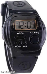 Beautiful, stylish digital sports watch for men by WiiBross (Specially for Blind People Gift), featuring English voice assistance