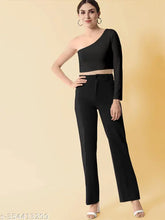 Cotton blend Urbane Modern Women trousers, black solid net, perfect for casual wear. High-rise, imported from India