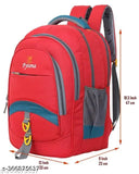 Durable polyester 45L unisex laptop backpack, waterproof, ample storage for school essentials, adjustable straps, suitable for students from Class 5th to 10th