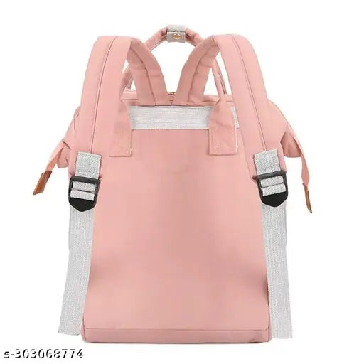 Pink polyester HomeCloud Diaper Bag Backpack with large capacity & insulated pockets, multi-function baby organizer bag for Mom/Dad (Pink)