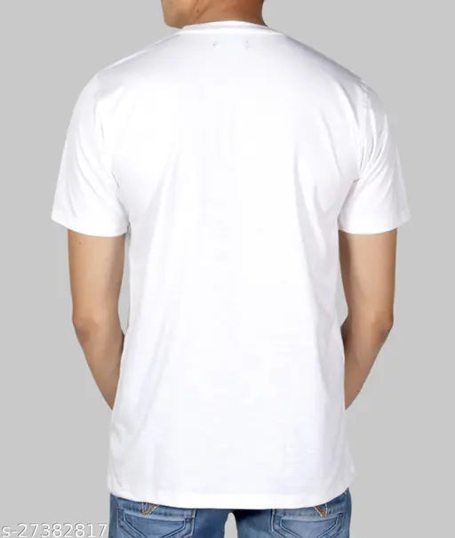 Classy cotton short sleeve men's T-shirt with printed stripes, slim fit - India