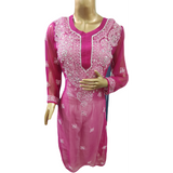 Mirror-embellished Indian kurta and palazzo set, traditional party wear