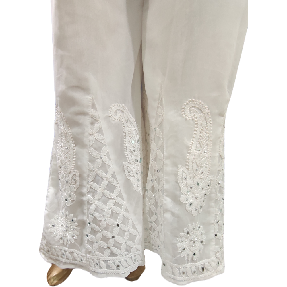 Golden mirror work kurtas & palazzos, ethnic Indian fashion