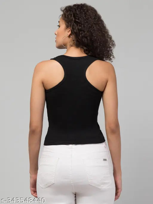 do fashion sleeveless camisole, cotton blend fabric, comfortable gym attire, casual wear, party wear