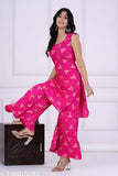 Hot pink women's traditional outfit with matching dupatta