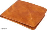 Faux leather men's wallet, 2 compartments, solid design, perfect gift
