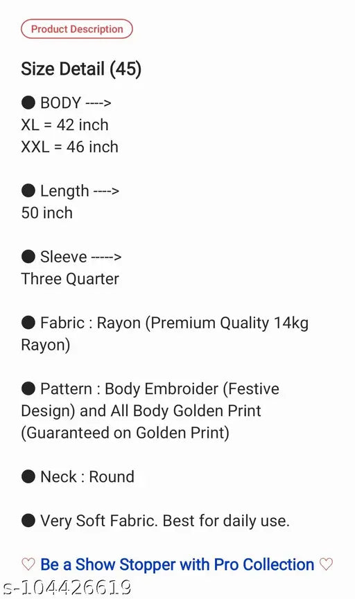 Bright, colorful golden print rayon long gown for festivals and weddings, XL/XXL size