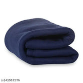 Blue fleece LiveWell Premium single travel blanket, lightweight & cozy (140x220 cm)