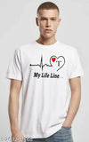 Crisp white polyester half-sleeve T-shirt with modern graphic design, suitable for trendy boys and girls, made in India
