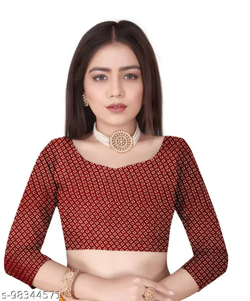 Vichitra Silk KATRI Saree with Brocade Blouse, solid pattern, free size from India