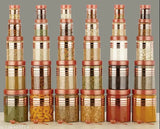 Rose gold airtight kitchen containers, pack of 30 with sizes: 250ml, 350ml, 650ml, 1200ml, 2000ml. Ideal for freezer-safe storage