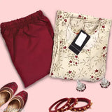 Crepe Printed Kurta Set & Palazzo Pants, Indian Ethnic Wear for Women under 249