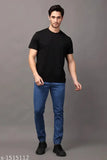 Cotton blend solid jeans for men by Zaysh, size 28-36, made in India