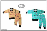 Winter wool suits for baby girls & boys (pack of 2), self-designed with cozy warmth for chilly weather. Sizes: 0-3M - 7-8Y. Made in India