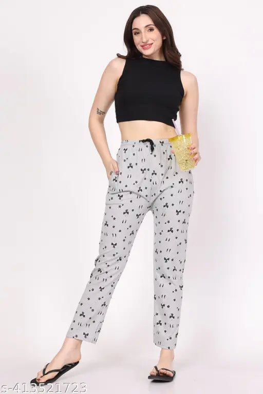 XL size printed cotton maxi pyjama set, women's Indian style sleepwear