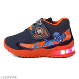 Stylish spider kids light shoe, mesh sole with PVC buckle detail, ideal for boys and girls in fun printed net design