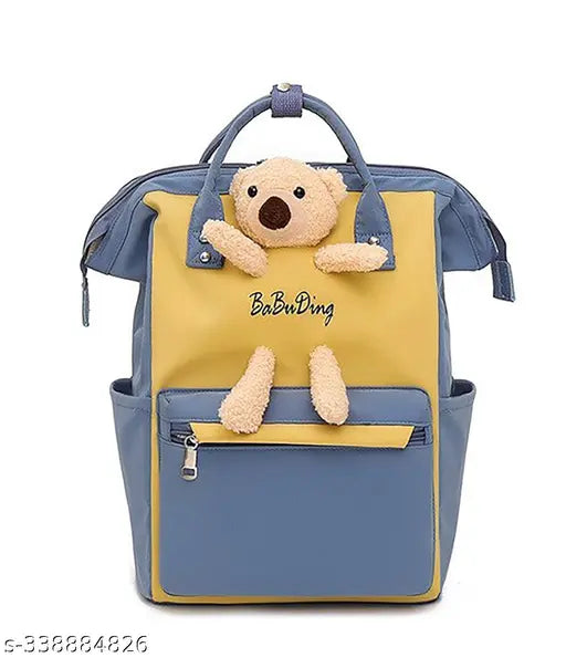 Water-resistant printed polyester maternity diaper bag, cut bear design, 36x25x17 cm. Fashionable mom bag with large capacity and multiple compartments for baby essentials