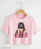 Cotton short-sleeved printed t-shirt for women, Fancy Fabulous design, India origin