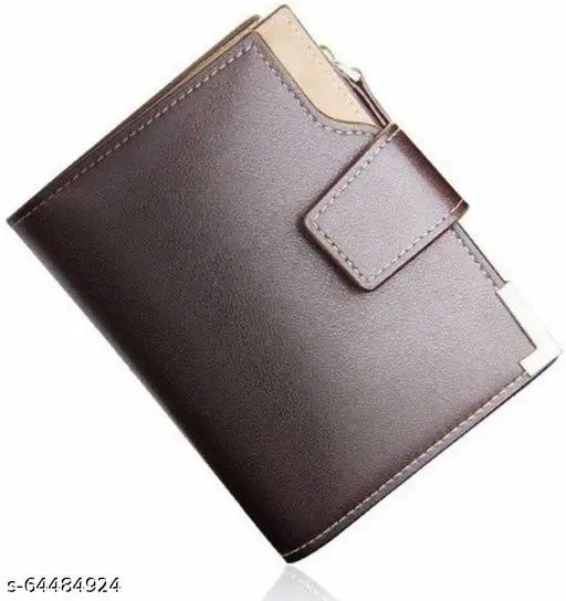 Brown genuine leather wallet with 10 credit card slots and additional compartment for cash, made by Sunvibe