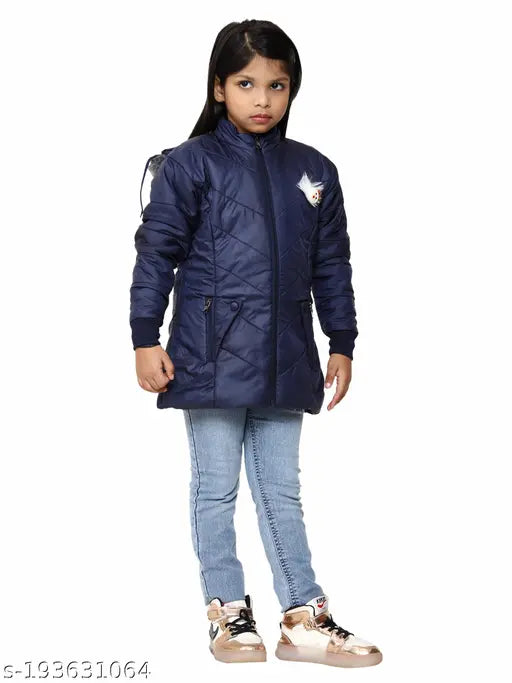Nylon solid-colored princess jackets & coats for girls (18-24M to 4-5Y), India origin