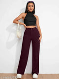 Cotton blend solid net Urbane Sensational women's trousers, two-piece set in sizes 26, 28, 30, 32, and 34