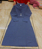 Woolen winter kurti for women - stylish printed party wear with three-quarter sleeves. Made in India." (123 characters)