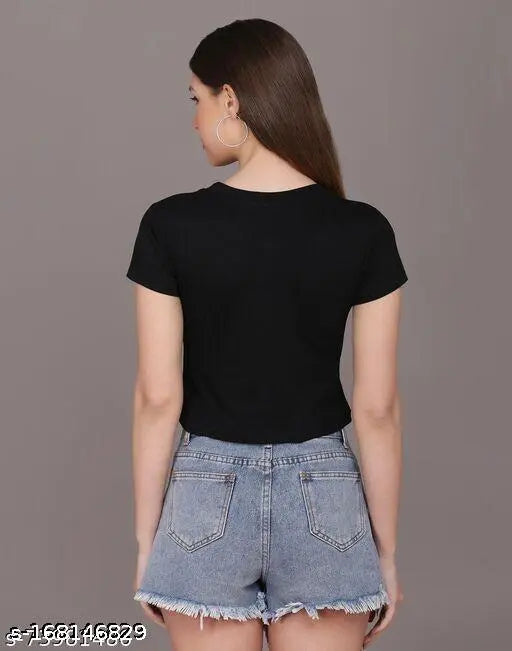 Cotton blend printed top with short sleeves for women/girls office wear and casual daily wear. Versatile, stylish piece in vibrant print. Made with premium fabric for soft hand feel and added comfort. Style it with denim skinny jeans and sneakers