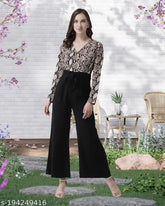 Lycra Hollywood-style printed net jumpsuit with long sleeves, trendy fashion for women. XS-XXXXL sizes available. Made in India