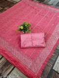 Georgette embroidered sari with sequins, perfect for parties & weddings - free size, 5.5m length