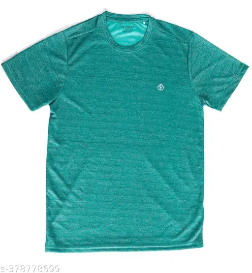 Men's cotton blend dry fit gym t-shirt, 100% polyester, quickdry and lightweight, ideal for sports & workouts