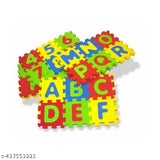 Vibrant, non-toxic EVA foam alphabet & number floor mat set (36 pieces, 3.25x3.25) for kids above 2 years, made in India