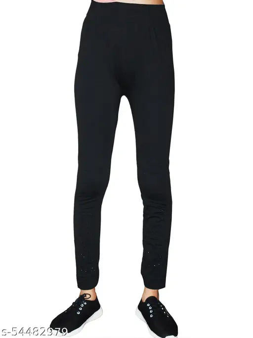 Solid Lycra Vormor jeggings for women - stylish hand washable pants from India, available in sizes 28-34 (waist 28in, length 36in / waist 34in, length 36in)